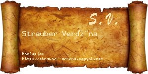 Strauber Veréna névjegykártya